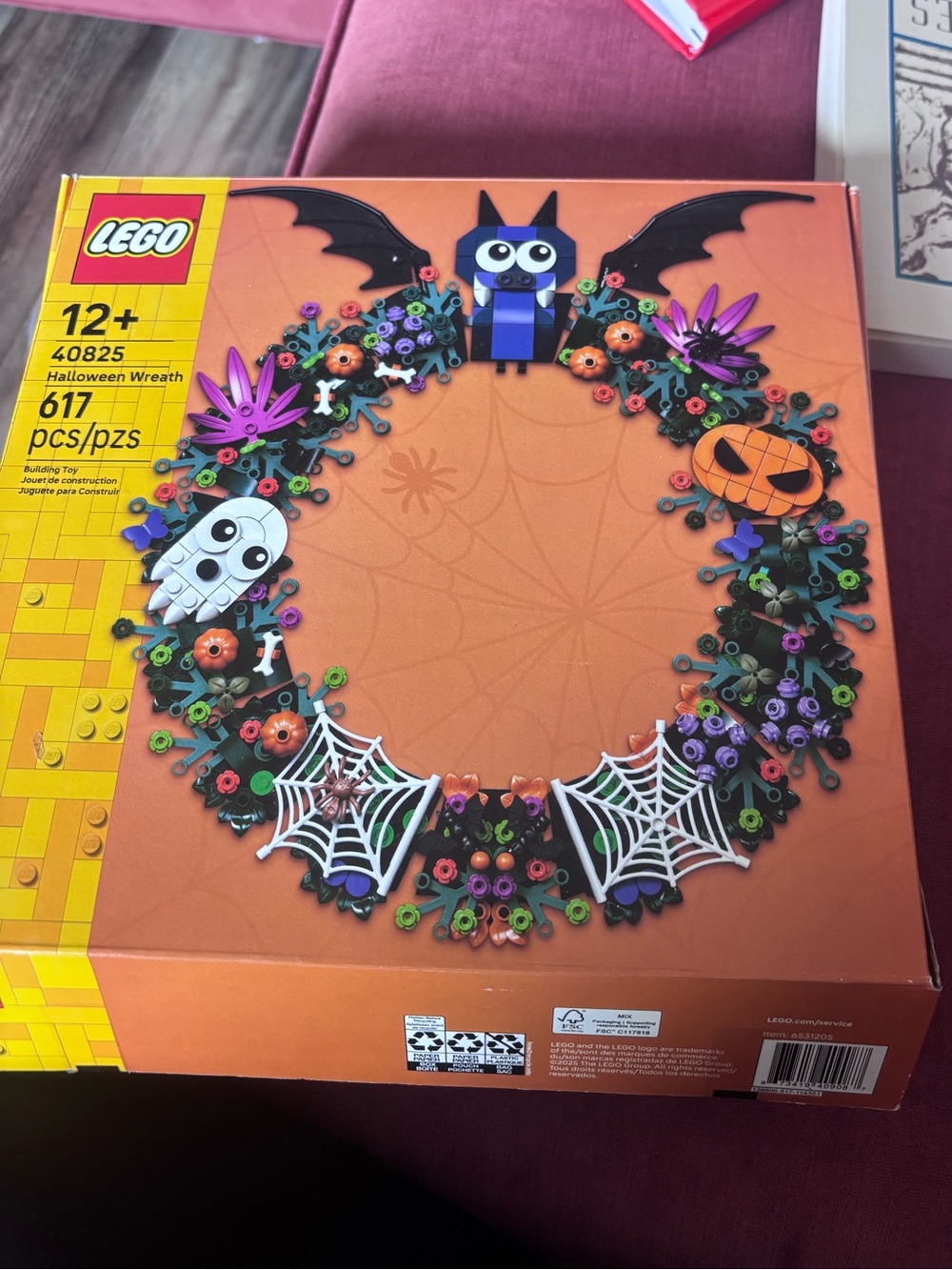 Lego Halloween Wreath Costume Accessory in Orange, Purple, Black